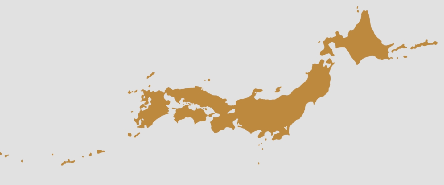 全国のサロンエリアを表す日本地図